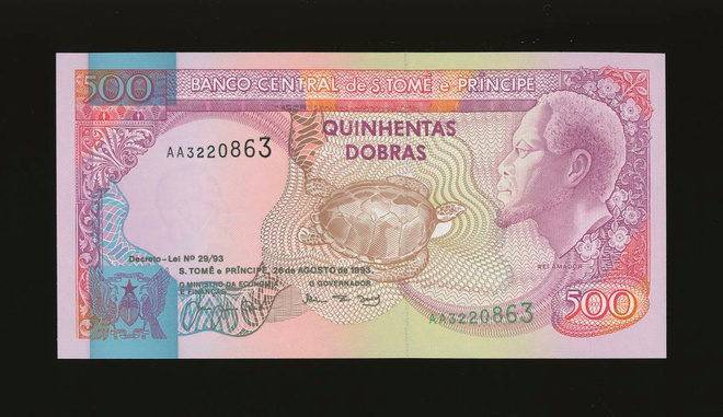 Sao Tome e Principe 500 Dobras 26.8.1993, P63, UNC
