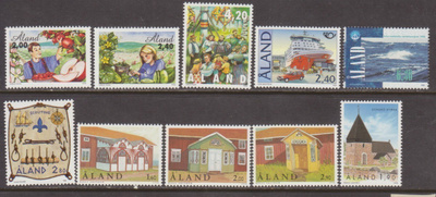 Åland v.1998 Merkkejä postituoreena**