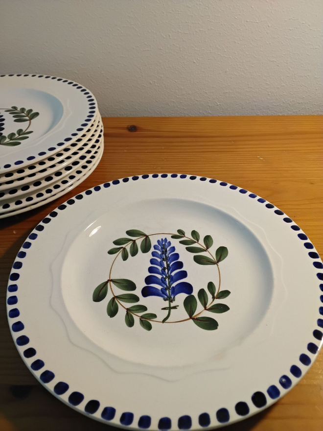 7kpl Royal Copenhagen/Aluminia asietteja