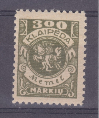 Saksa reich Memel 1923  Mi 147 liki postituore