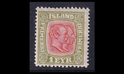Islanti 76 ** Kaksi kuningasta 1 E (1915)