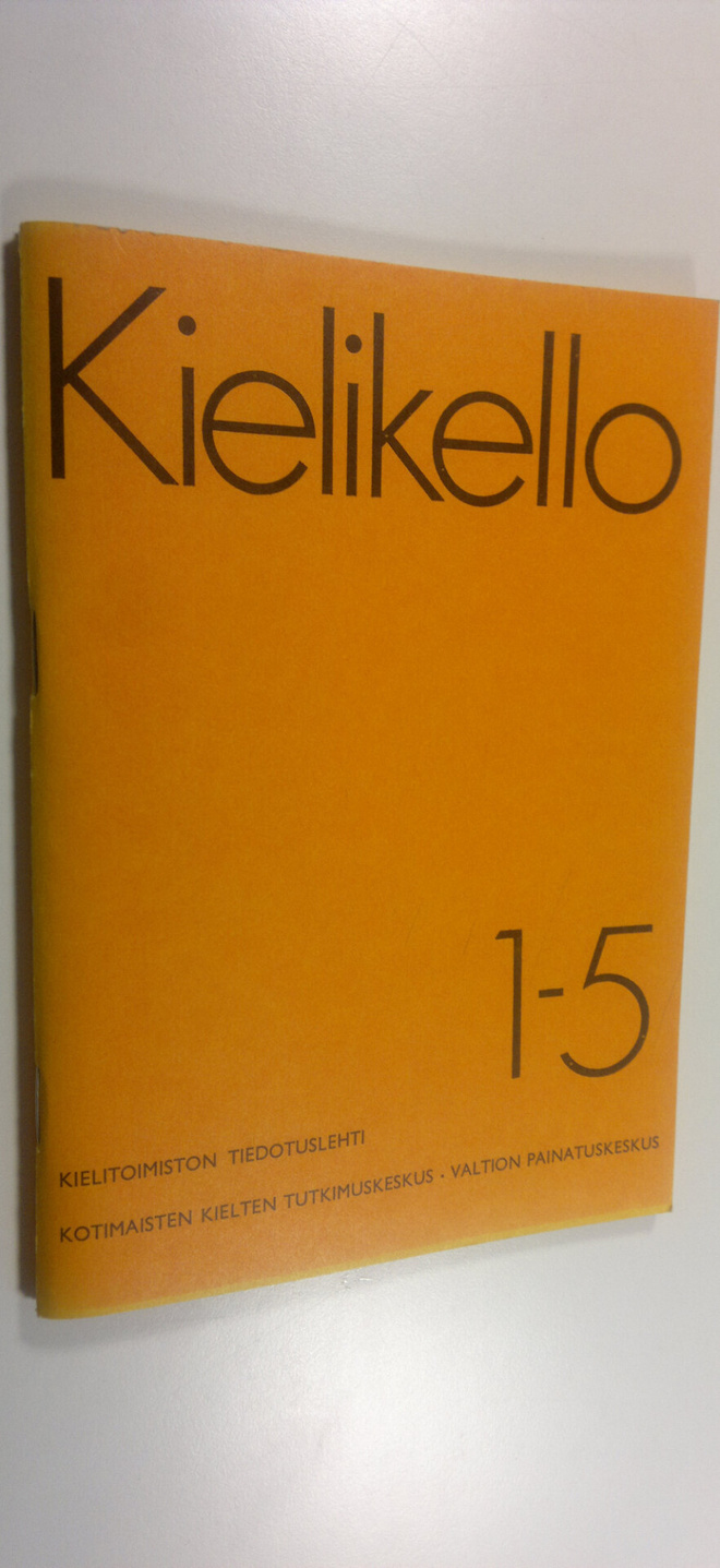 Kielikello 1-5 : kielenhuollon tiedotuslehti