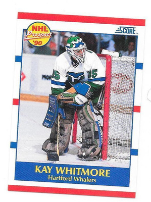 1990-91 Score #402 Kay Whitmore Hartford Whalers MV RC