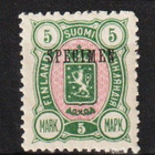 1889 5mk Vaakunamerkki SPECIMEN-leimattuna** - pikkukuva 1