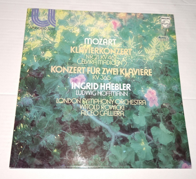 MOZART KONZERT KV 467 KV365 LP 6580 083 PHILIPS