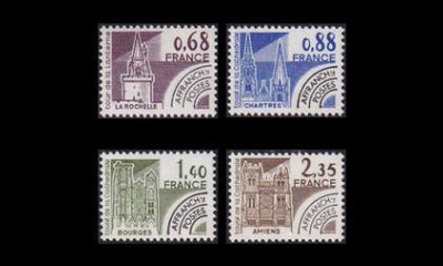 Ranska 2163-6 ** Historiallisia rakennuksia (1979)