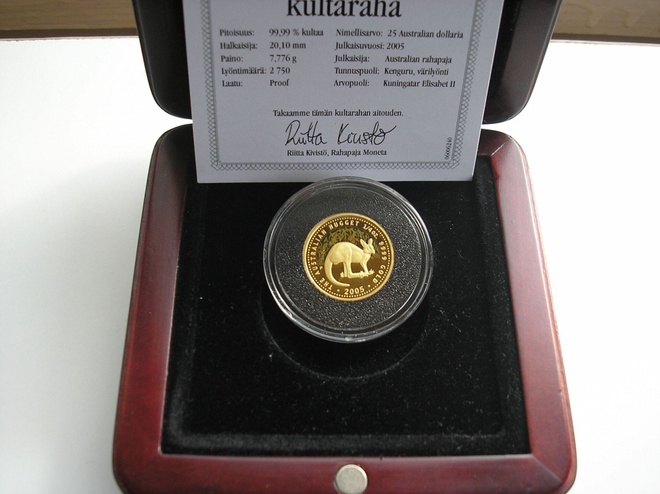 Australia 2005 Nugget kultaraha 99,99% 7,776g