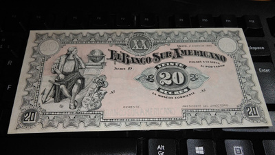 Ecuador 20 sucres 1920 S253a UNC