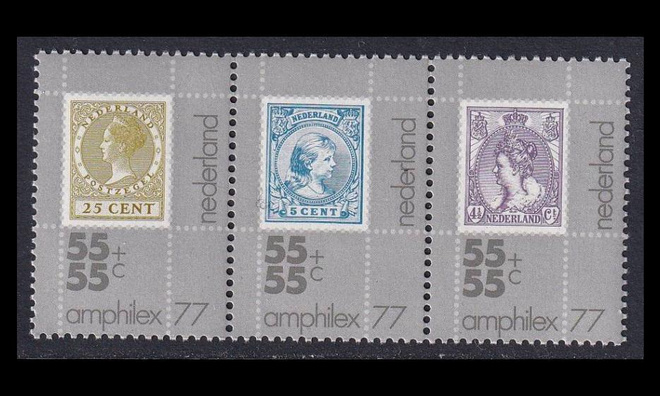 Alankomaat 1083-5ds3 ** Postimerkkinäyttely AMPHILEX (1976)