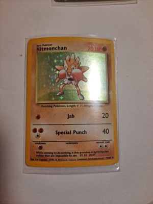 Hitmonchan 7/102 base set rare holo card