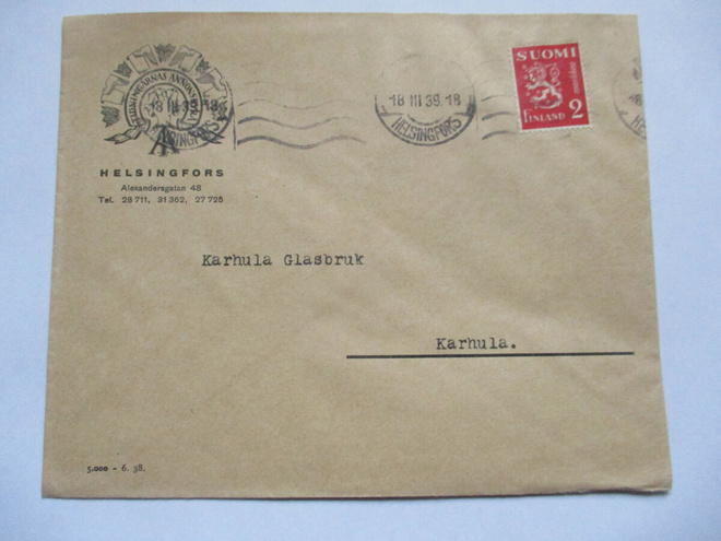 1939 Hki Tidningarnas Annonsbyrå liikekuori