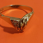Design kultasormus 585 14K halk, 17mm ei kaiverruksia - pikkukuva 1