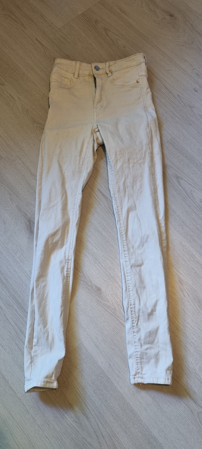 MOLLY Valkoiset farkut,joustaa,koko S