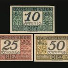 Saksa Notgeld 10, 25, 50 Pfennig, Diez 1917 - pikkukuva 1