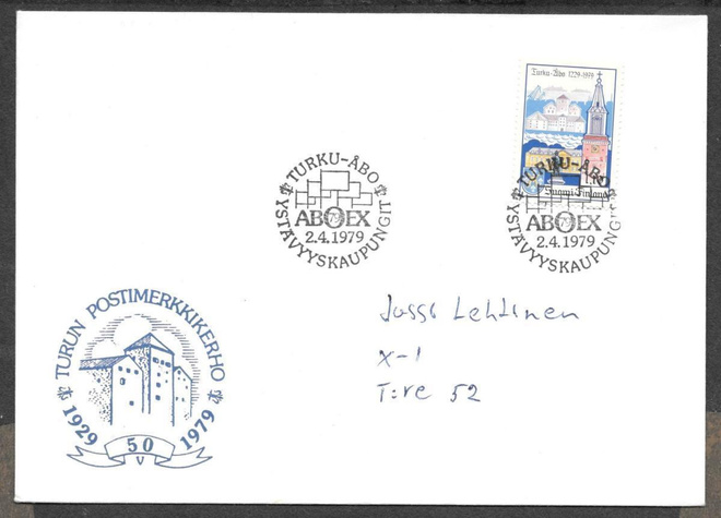 Turku - Turun postimerkkikerho 50v 2.4.1979