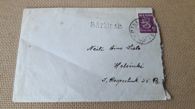 Suomi 1935: vanha postilähetys