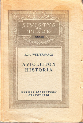 Edvard Westermarck: Avioliiton historia
