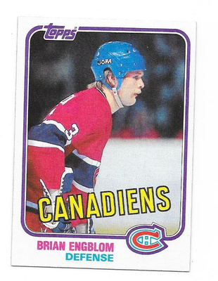 1981-82 Topps #10 Brian Engblom Montreal Canadiens