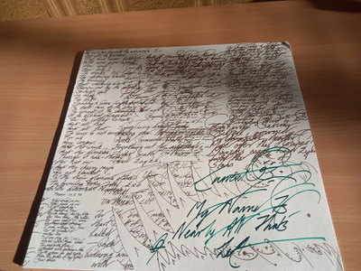 Current 93. Levyn liite.David Tibet signeeraus.