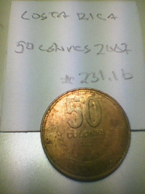 Costa Rica 50 colones 2007, km#231.1b