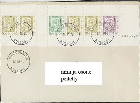 1982 AV11 vihkolehti kontr.nro  ym kirje
