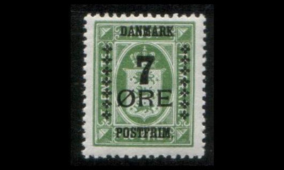 Tanska 163 ** Virkamerkki-päällep. 7/10 öre (1926)