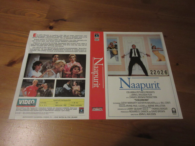 Naapurit (R-Video) -kansipaperi VHS FIx