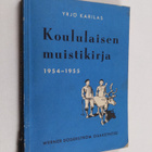 Yrjö Karilas : Koululaisen muistikirja 1954-1955 - pikkukuva 1