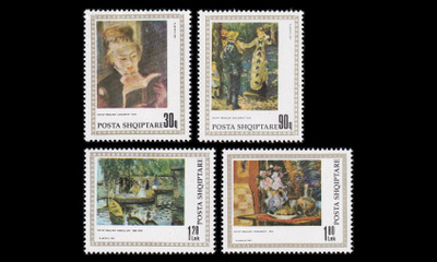 Albania 2466-9 ** Maalauksia Pierre-Auguste Renoir (1991)