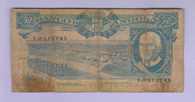 Angola 50 Escudos v.1962 P-93 (harvinaisempi)