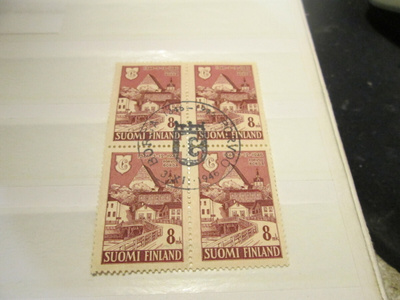 1946 porvoon 600 vuotisjuhla 8 mk sarja neliö