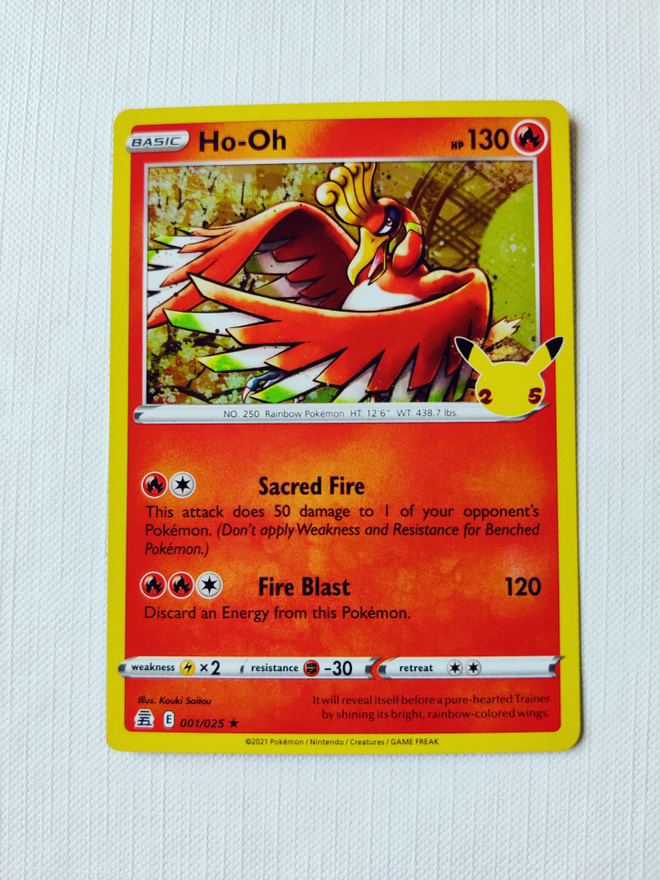 Ho-Oh 001/025 Celebrations 25th Anniversary Holo Rare