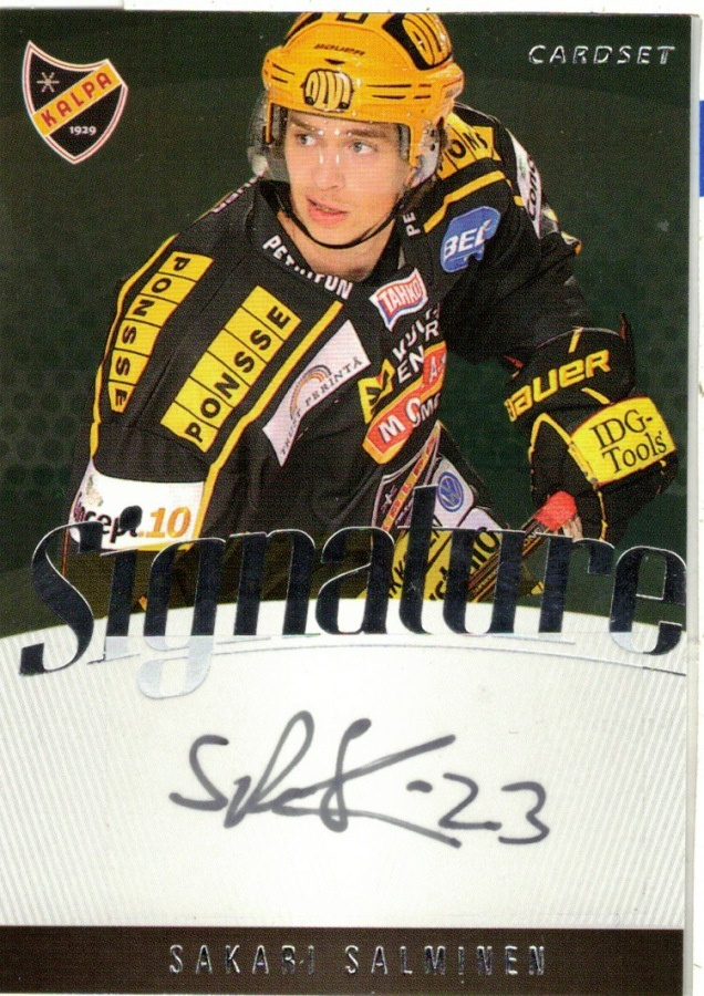 2011-12 Cardset SAKARI SALMINEN KalPa Ässät Signature nimmar