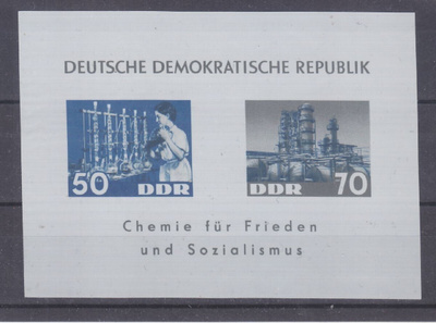 DDR 1963 Kemia blokki.