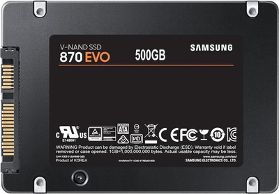 Samsung 870 EVO SSD 500 Gt 2,5" SATA3 -SSD-kovalevy