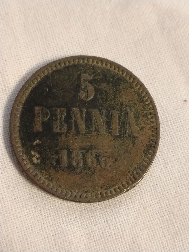 5 penniä 1865