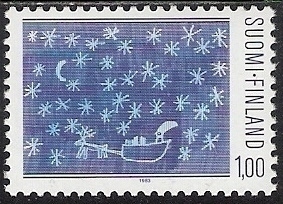 1983 Joulumerkki XI a Eija Myllyviita 1,00 mk ** LaPe 933