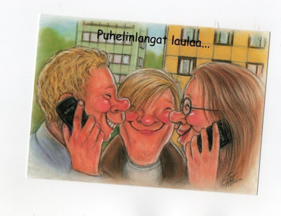 "PUHELINLANGAT LAULAA...." -KORTTI / T.Peltoniemi (Hörölä)