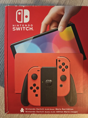 Nintendo switch oled mario edition+ zelda botw peli ja suoja