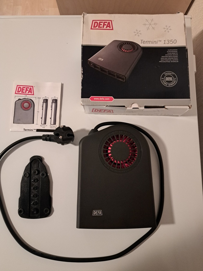 Defa Termini 1350W, uusi, auton sisätilanlämmitin