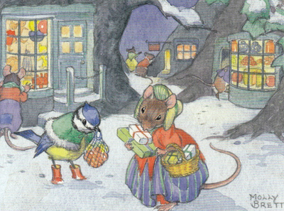 Molly Brett: Jouluostoksilla (isohko kortti)