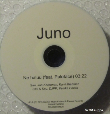 Juno feat. Paleface • Ne haluu PROMO CDr-Single