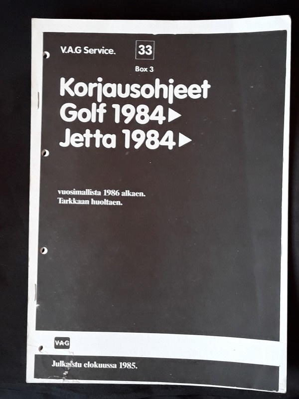 VW Golf ja Jetta 1984- tarkkaan huoltaen moniste