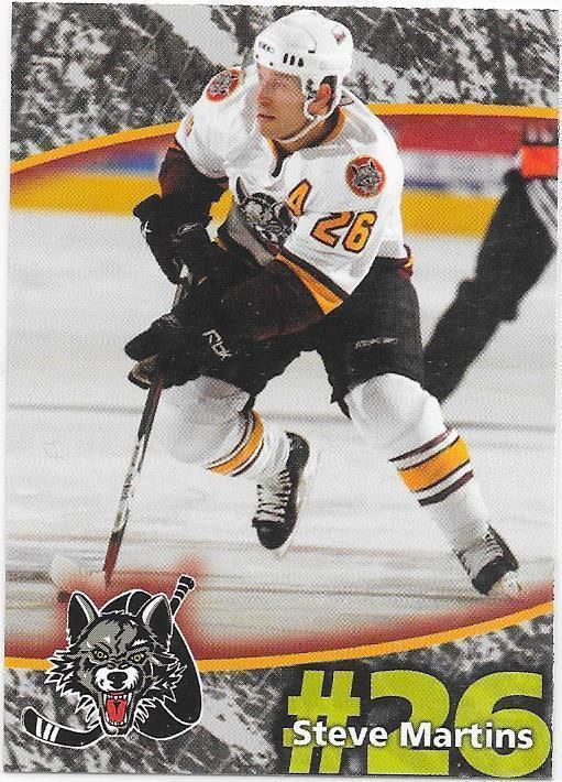 2007-08 Chicago Wolves #26 Steve Martins ex- JYP farmi
