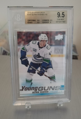2019-20 Upper Deck Young Guns Quinn Hughes #249 BGS 9.5