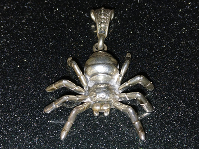 5.6cm iso Hopea Hämähäkki riipus 925