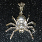 5.6cm iso Hopea Hämähäkki riipus 925 - pikkukuva 2