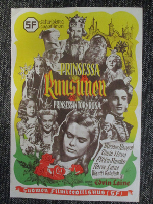 Prinsessa Ruusunen (Edvin Laine, 1949) vanha elokuvajuliste
