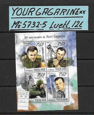 AVARUUS YUOR GAGARINE** Mi 5732-5 luett.12€