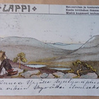 Lappi, lappilainen ja koira katsovat tunturiin, runo,p. 1907 - pikkukuva 1